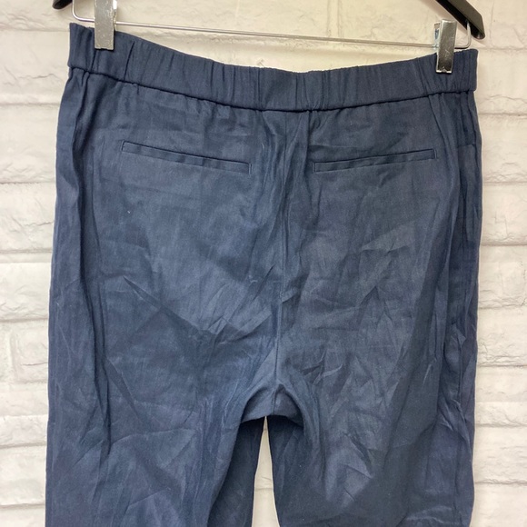 BNWT J.Jill Linen Pant Blue Medium elastic waist - Picture 6 of 7